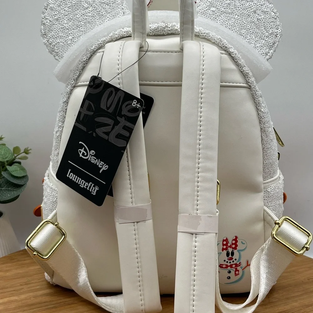 Disney Mickey Mouse Sequin Snowman Mini Backpack & Wallet NWT!‎
